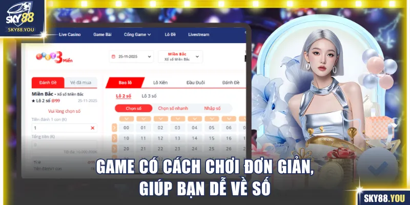 Game có cách chơi đơn giản giúp hội viên dễ về số