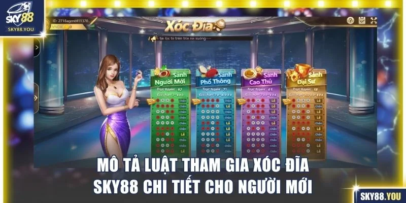 Mô tả luật tham gia xóc đĩa SKY88 chi tiết cho người mới